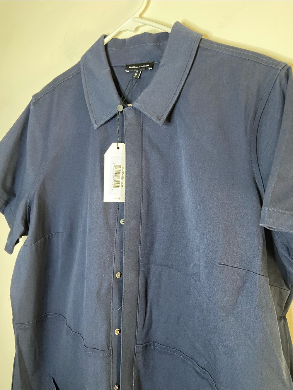 Universal Standard Navy snap front coveralls one piece - Picture 3 of 9